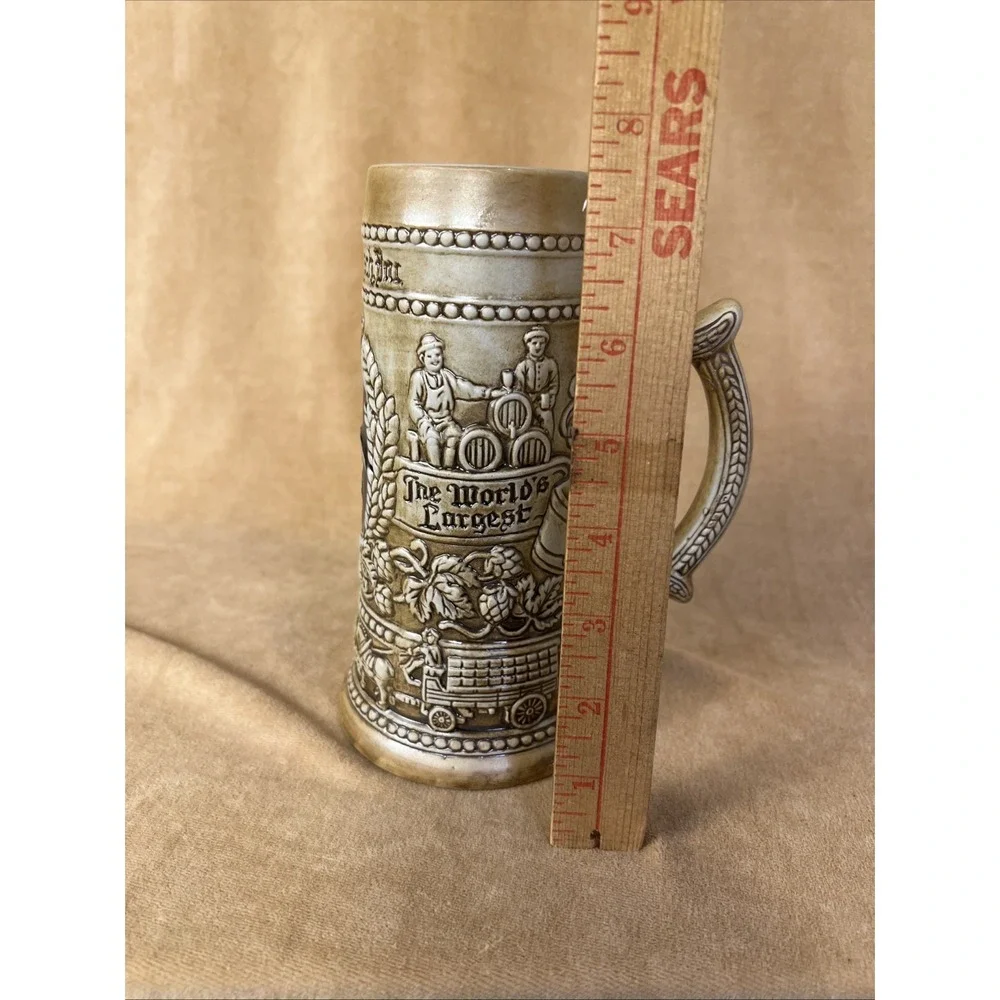ANHEUSER‎ BUSCH ~ Ceramic Beer Stein Mug ST LOUIS Missouri Made in Brazil